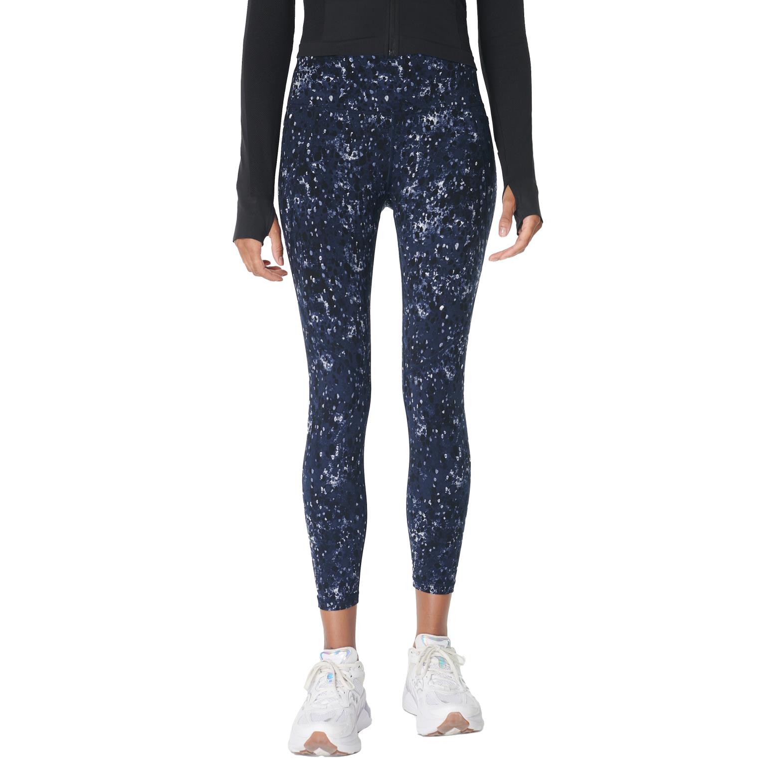 Sweaty Betty Power 7/8 Workout Leggings Blue Ebony Print